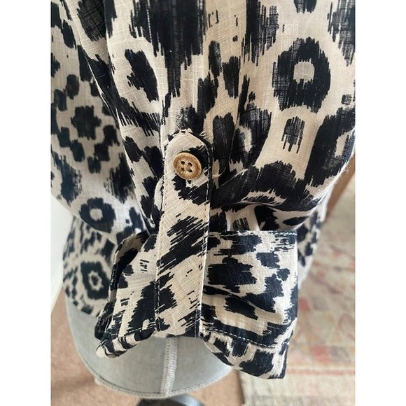 Croft & Borrow light weight Button up cotton 3/4 Sleeve blouse size - S - Picture 3 of 6